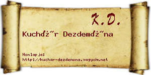 Kuchár Dezdemóna névjegykártya